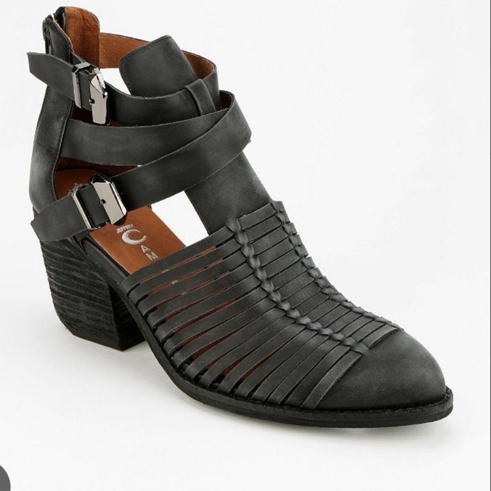 Jeffrey Campbell Stillwell Ibiza woven leather boots